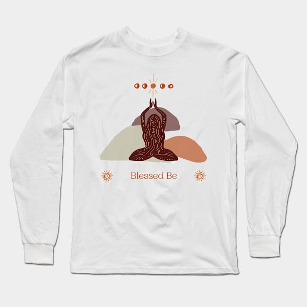Goddess - Blessed Be Long Sleeve T-Shirt by Tee's Tees
